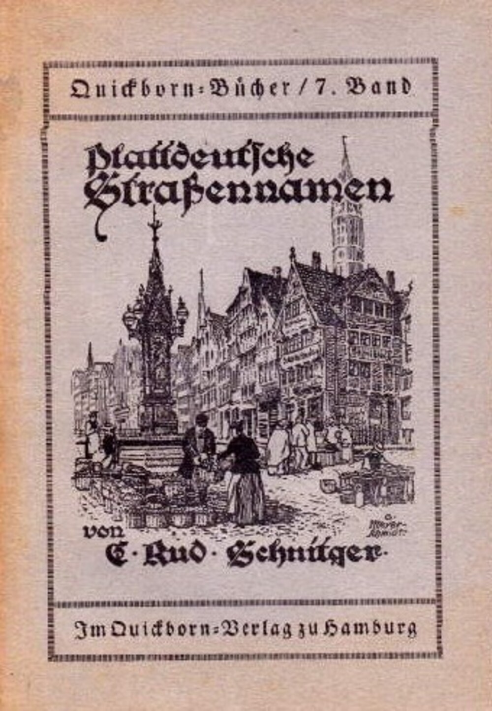 Cover für Plattdeutsche Strassennamen in Hamburg