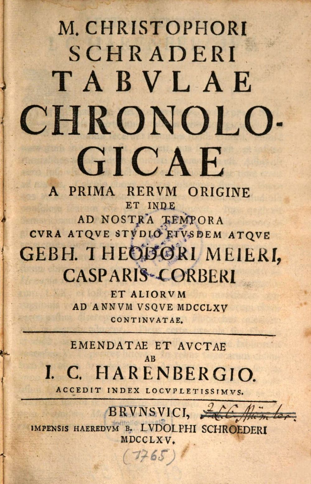 Cover für Tabulae chronologicae