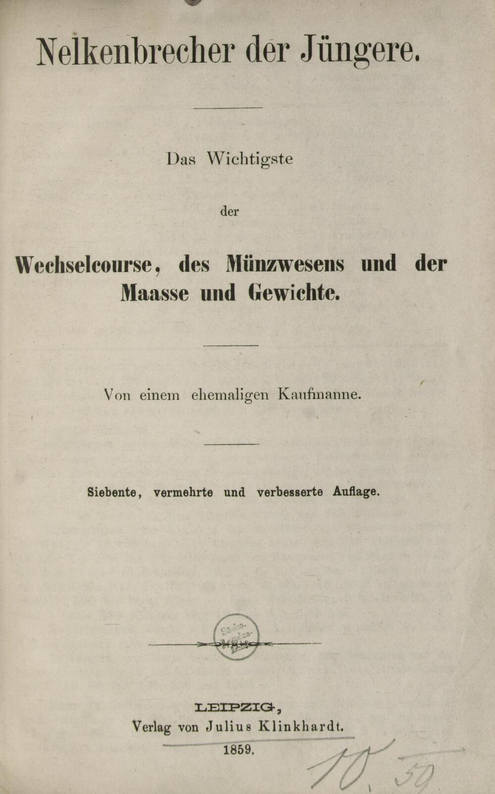 Cover für Nelkenbrecher der Jüngere