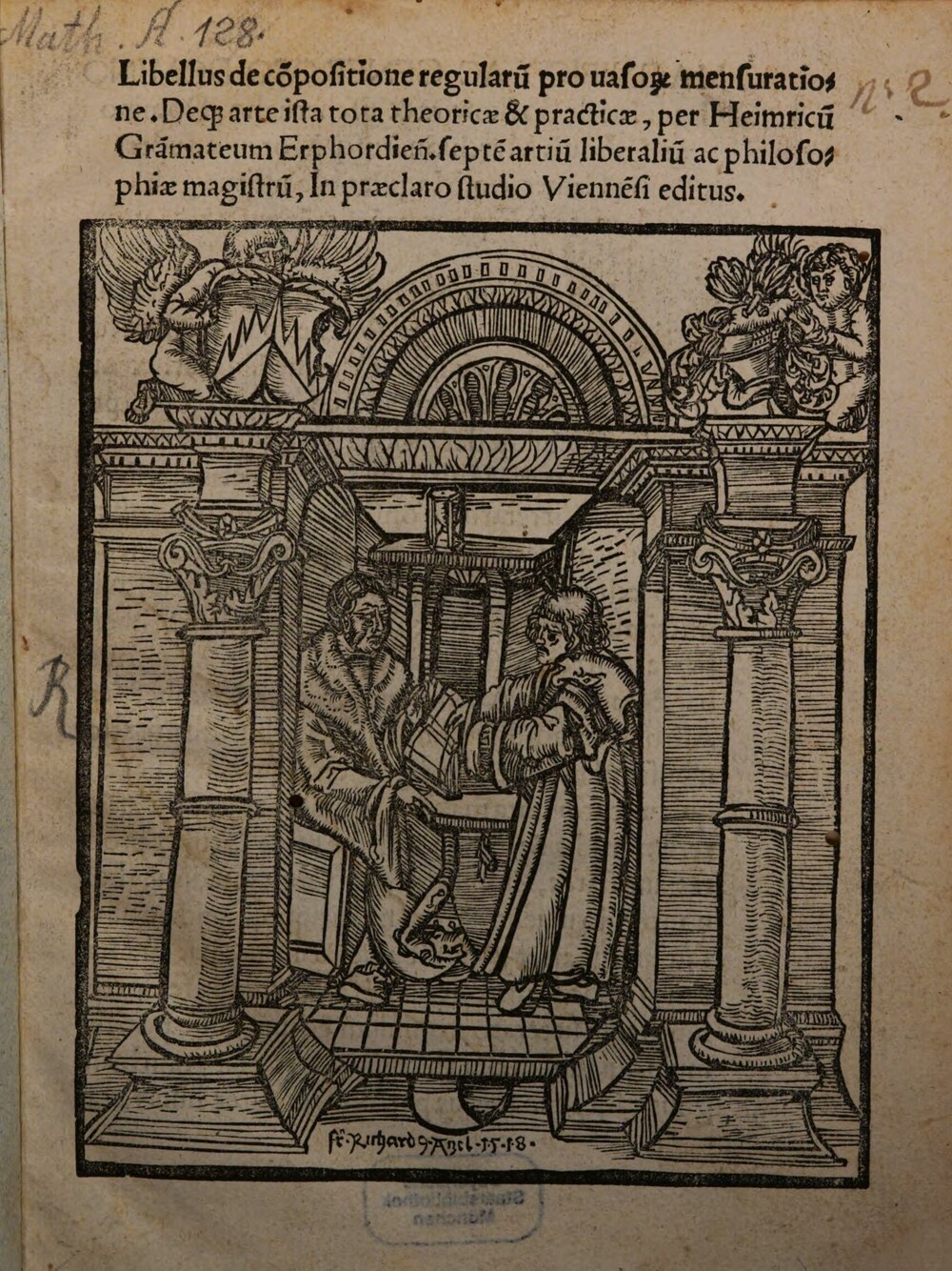 Cover für Libellus de compositione regularum pro vasorum mensuratione
