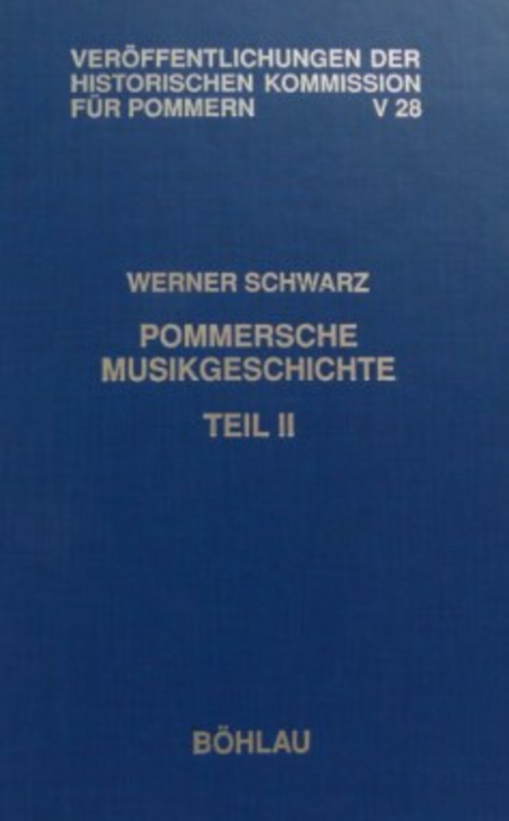 Cover für Pommersche Musikgeschichte