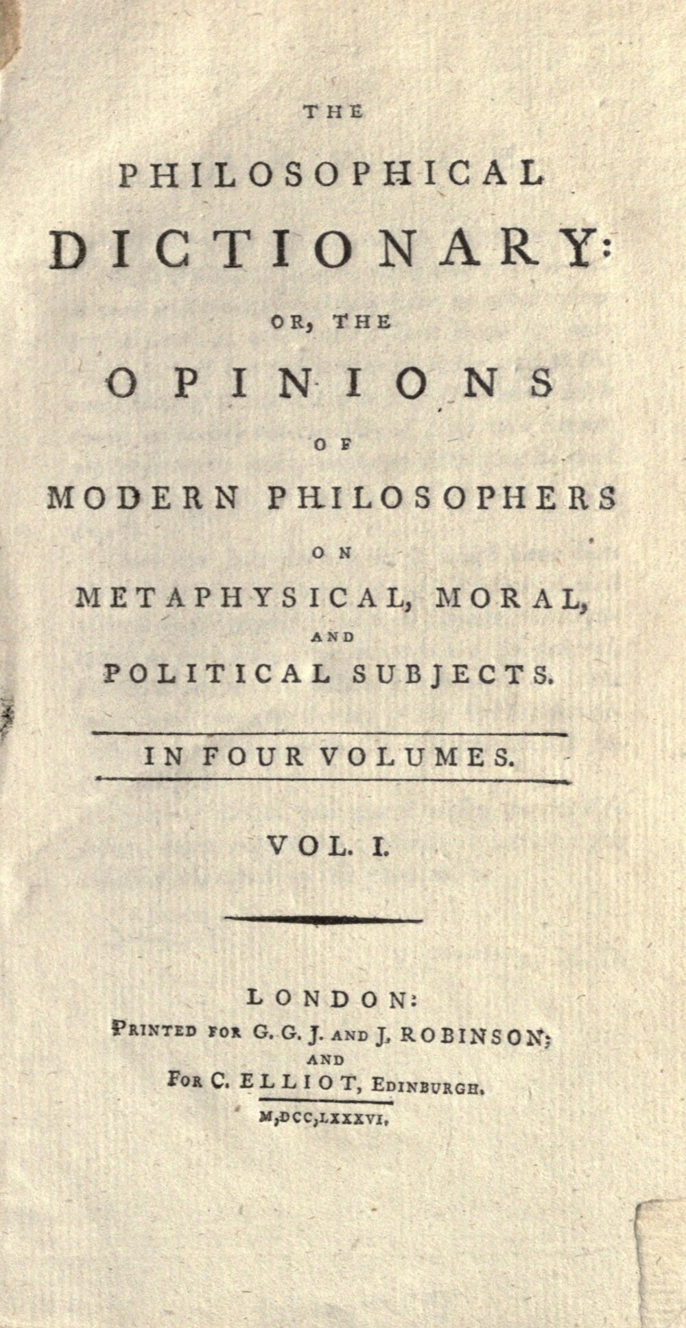 Cover für The philosophical dictionary