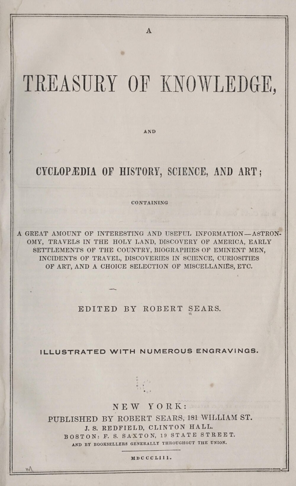 Cover für A treasury of knowledge, and cyclopædia of history, science, and art