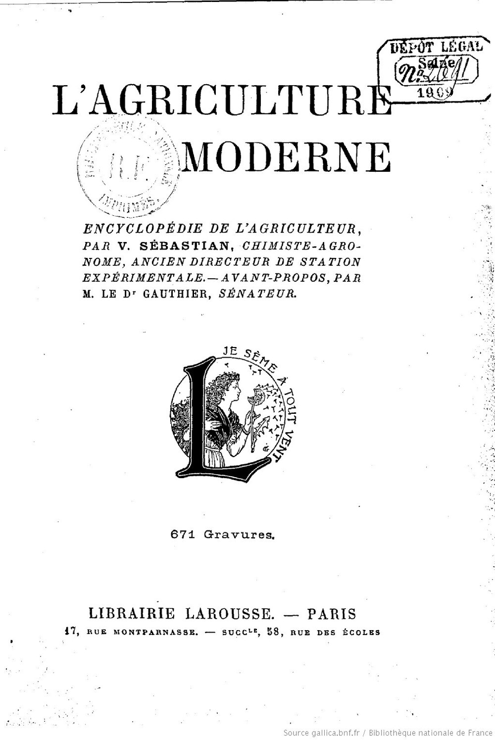 Cover für L'agriculture moderne