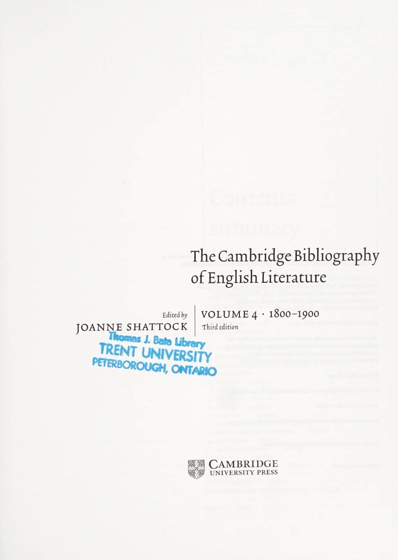 Cover für The Cambridge bibliography of English literature