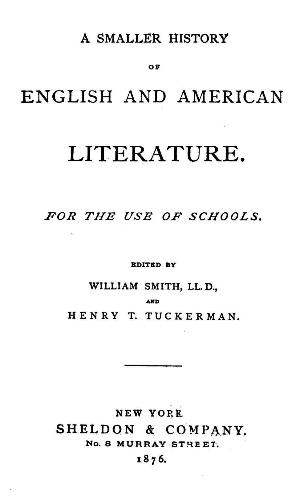 Cover für A smaller history of English and American literature