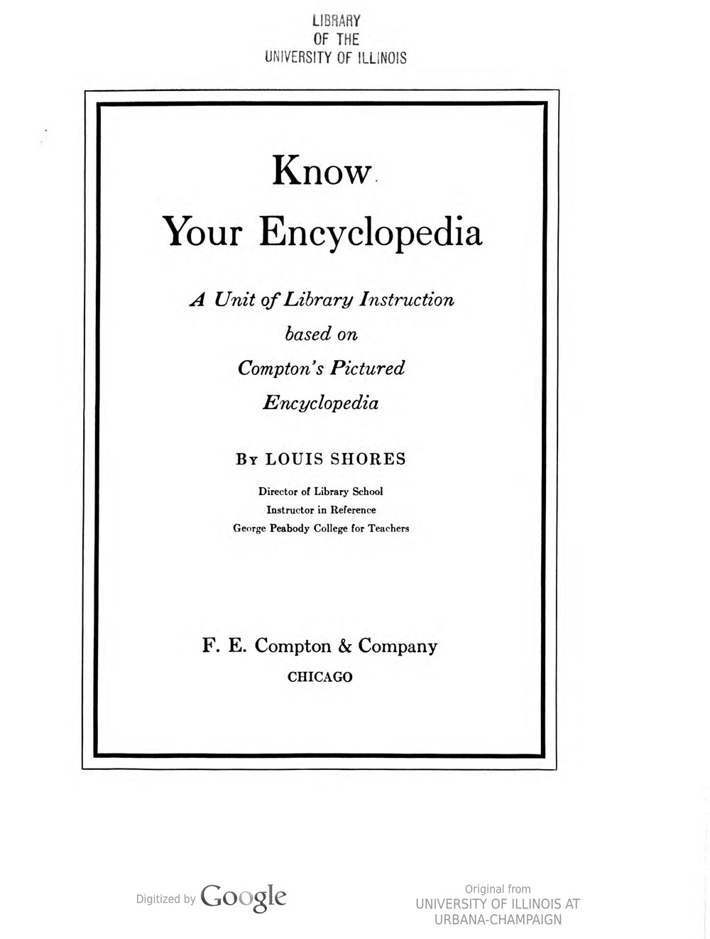 Cover für Know your encyclopedia