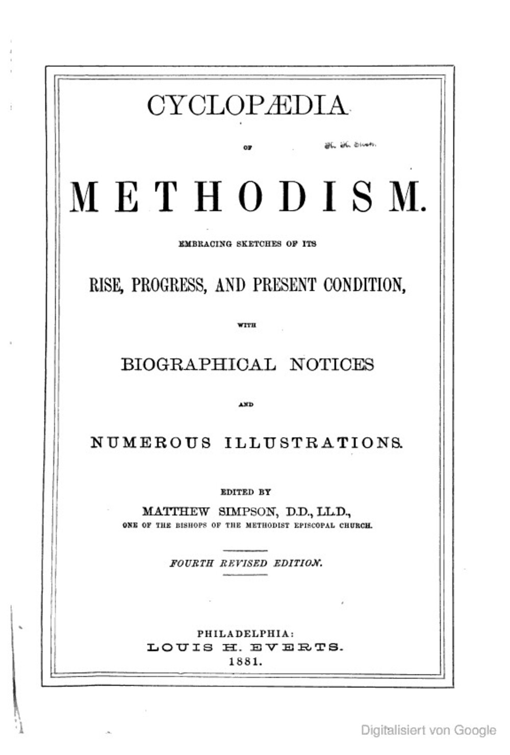 Cover für Cyclopaedia of Methodism