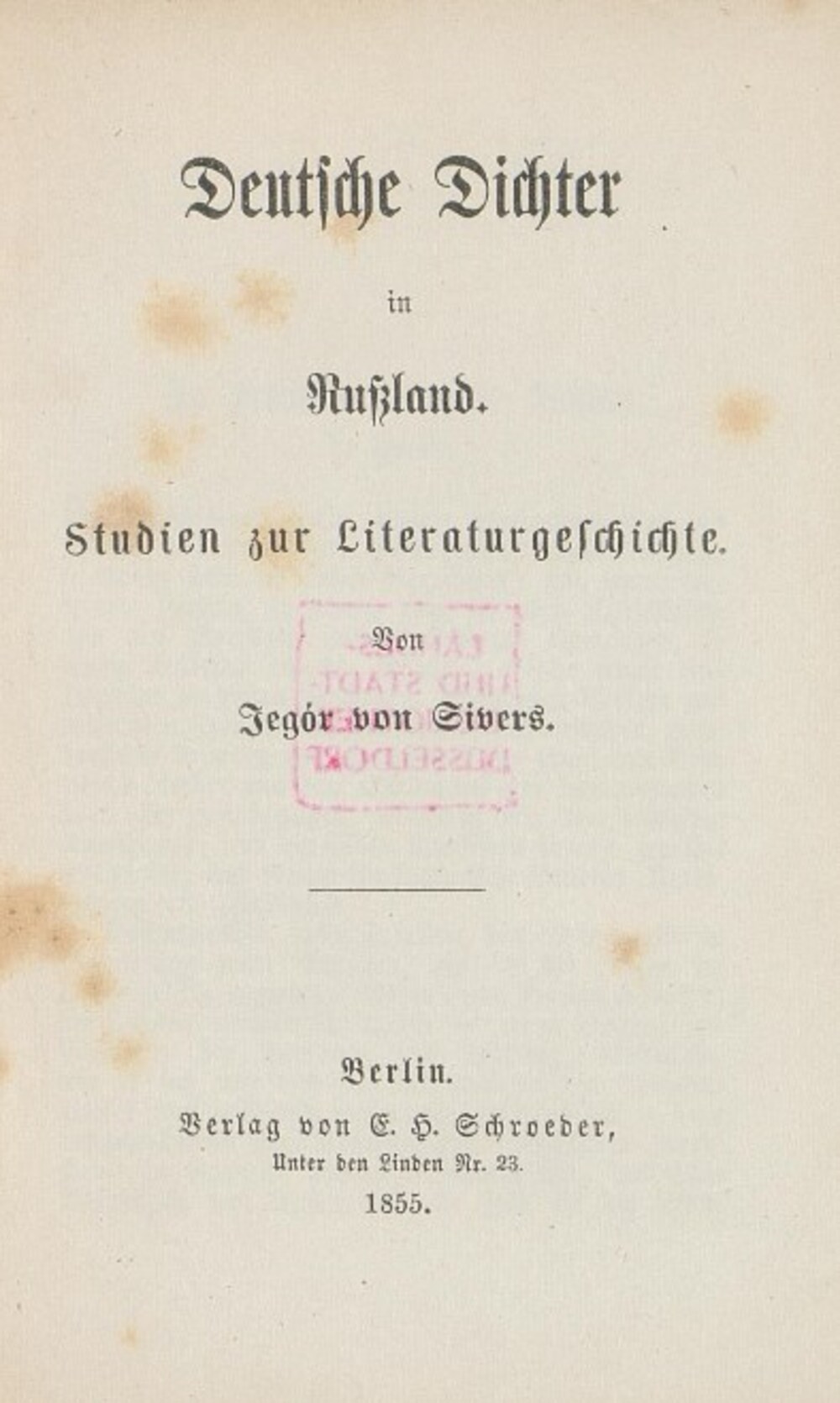 Cover für Deutsche Dichter in Rußland