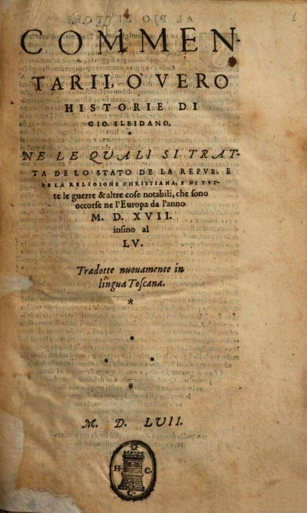 Cover für Commentarii o vero Historie