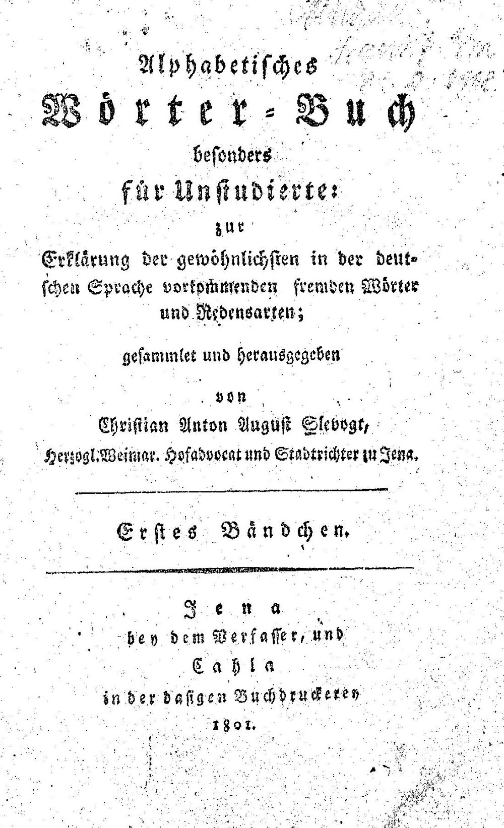Cover für Alphabetisches Wörter-Buch