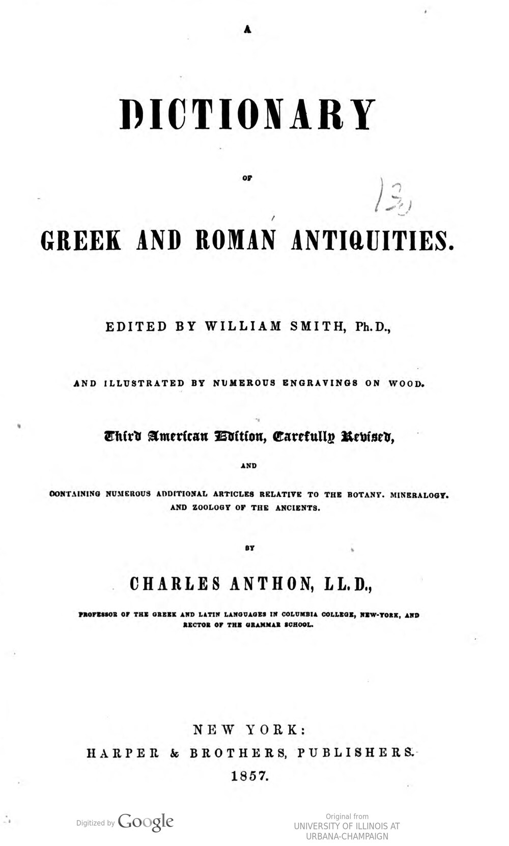 Cover für A dictionary of Greek and Roman antiquities