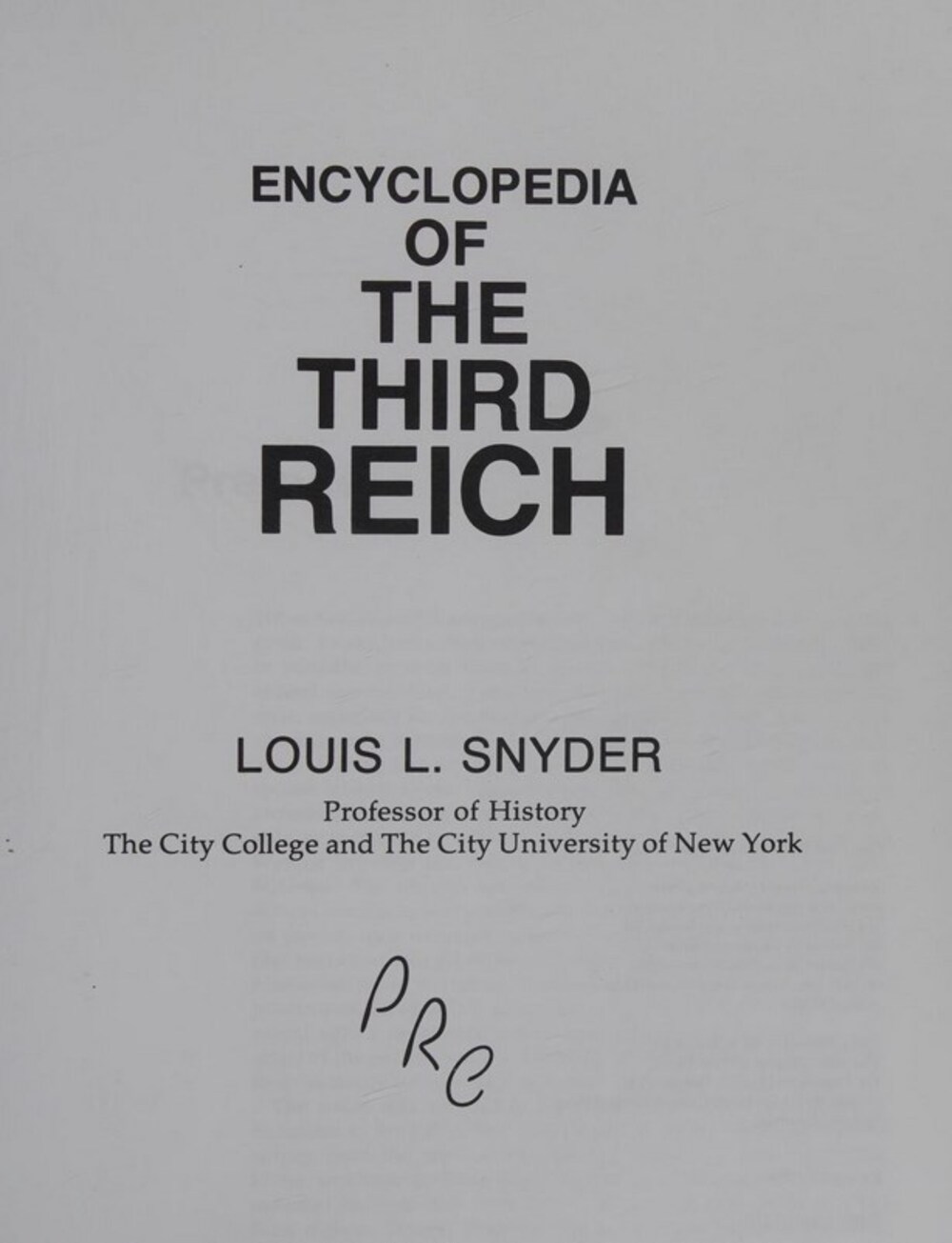 Cover für Encyclopedia of the Third Reich