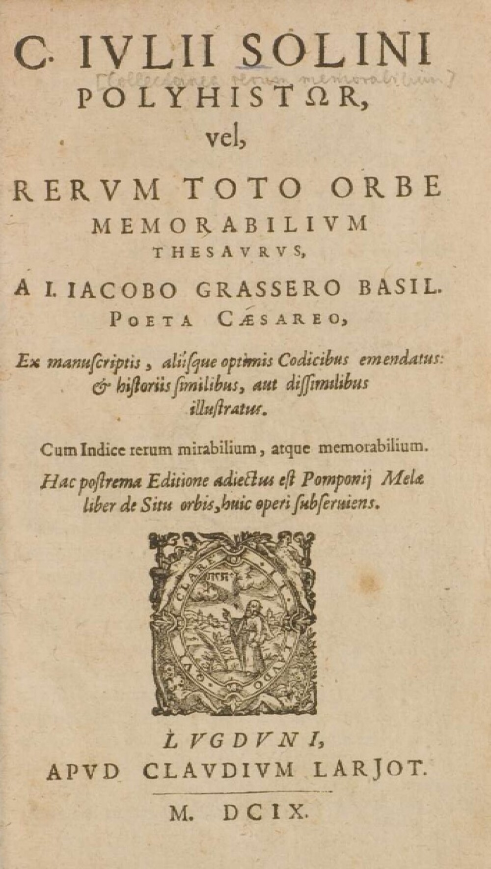 Cover für Polyhistωr, vel, rerum toto orbe memorabilium thesaurus