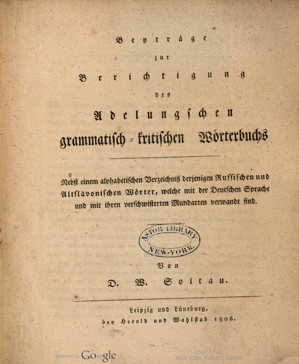 Cover für Beyträge zur Berichtigung des Adelungschen grammatisch-kritischen Wörterbuchs