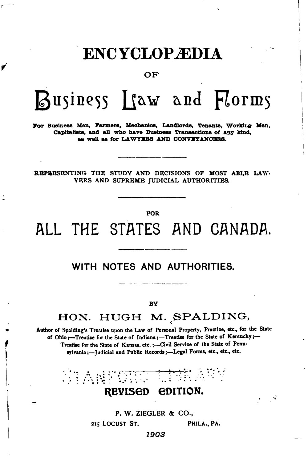 Cover für Encyclopaedia of business law and forms