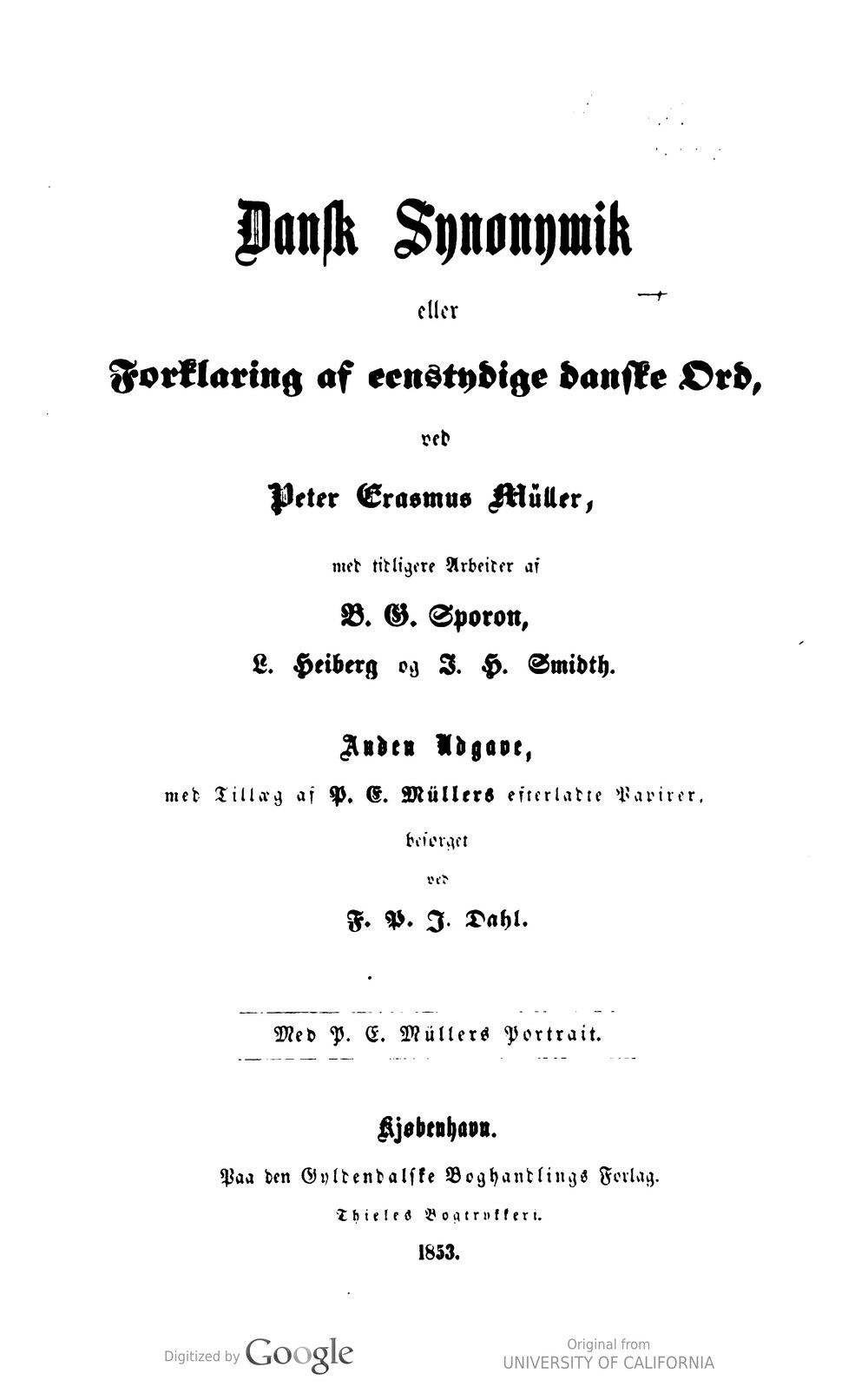 Cover für Dansk Synonymik