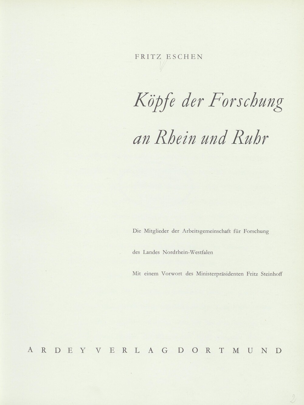 Cover für Köpfe der Forschung an Rhein und Ruhr