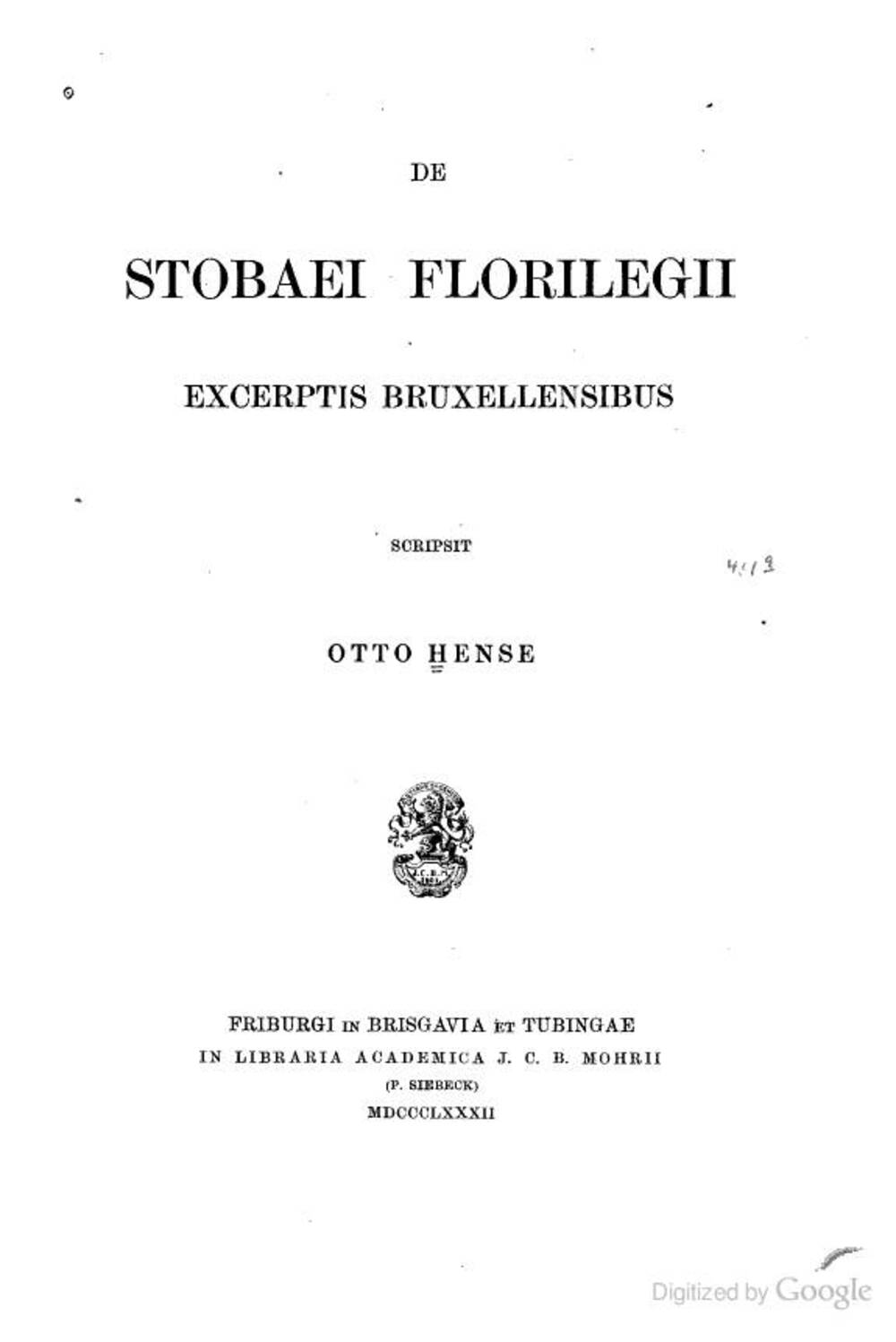 Cover für Florilegii
