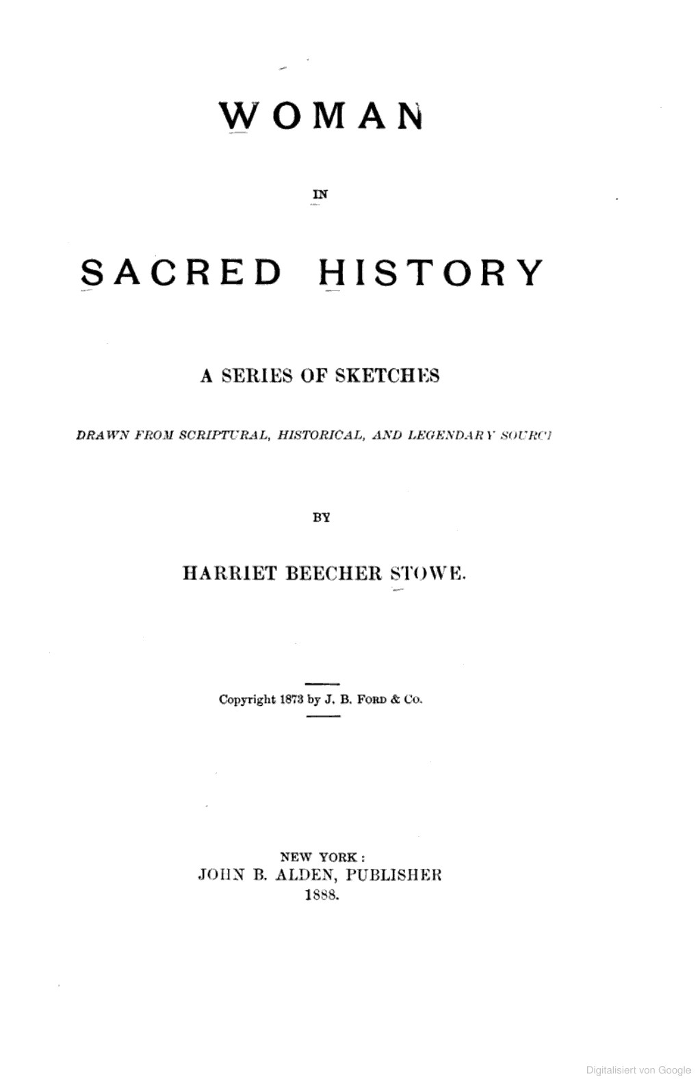 Cover für Woman in sacred history
