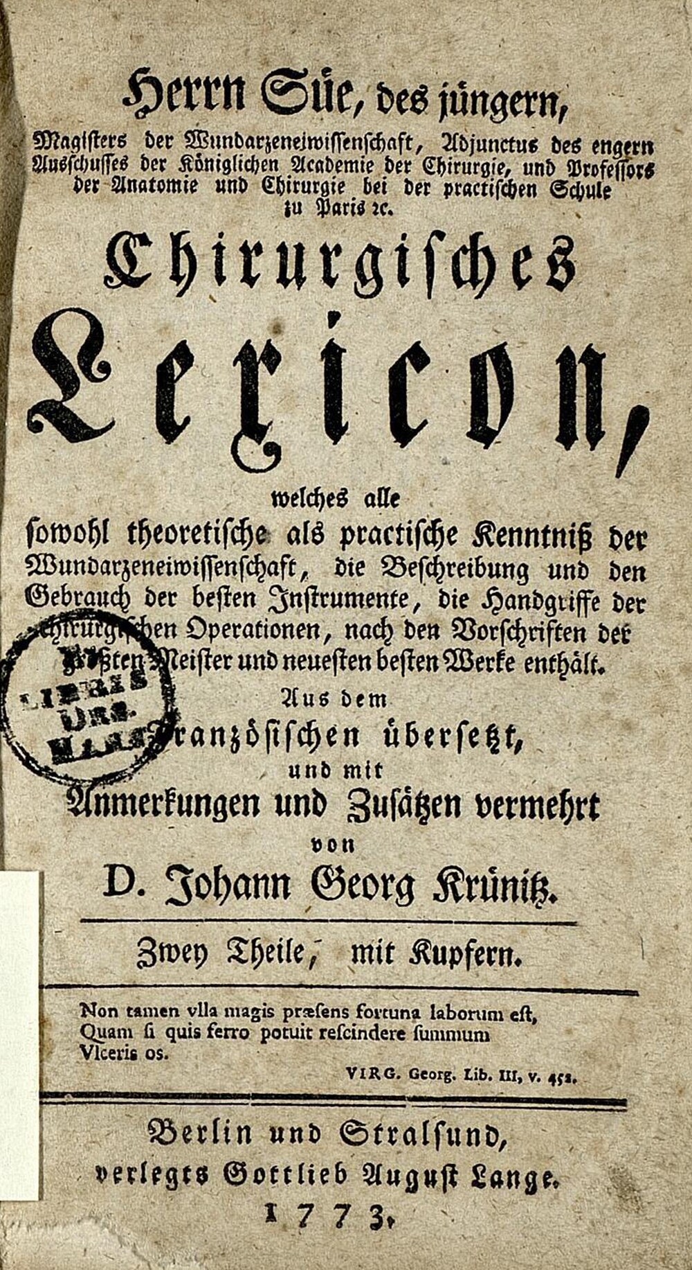 Cover für Chirurgisches Lexicon