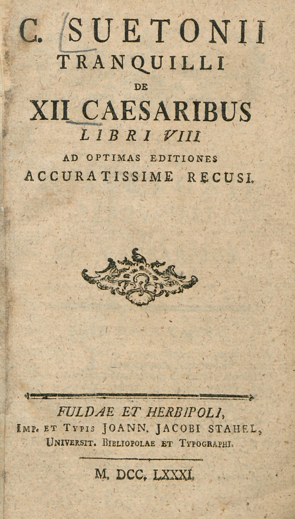 Cover für De XII caesaribus libri VIII