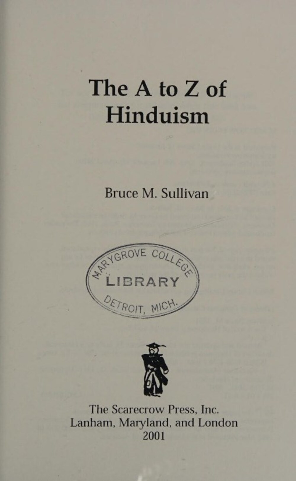 Cover für The A to Z of Hinduism