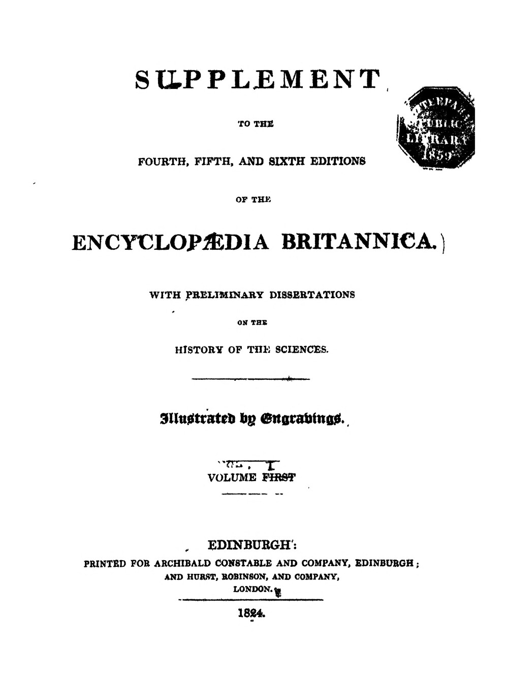 Cover für Supplement to the fourth, fifth and sixth editions of the Encyclopædia Britannica
