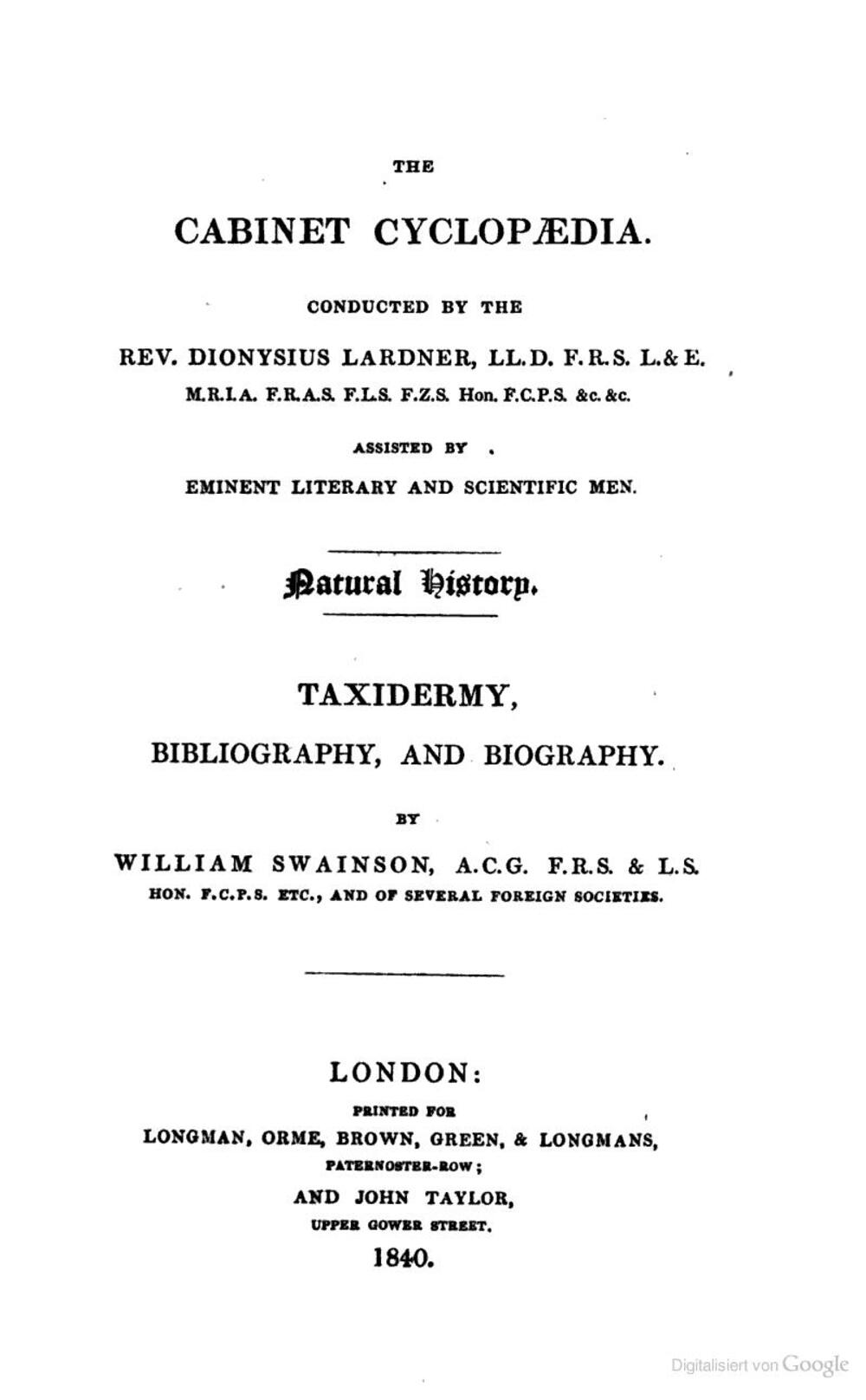 Cover für Taxidermy