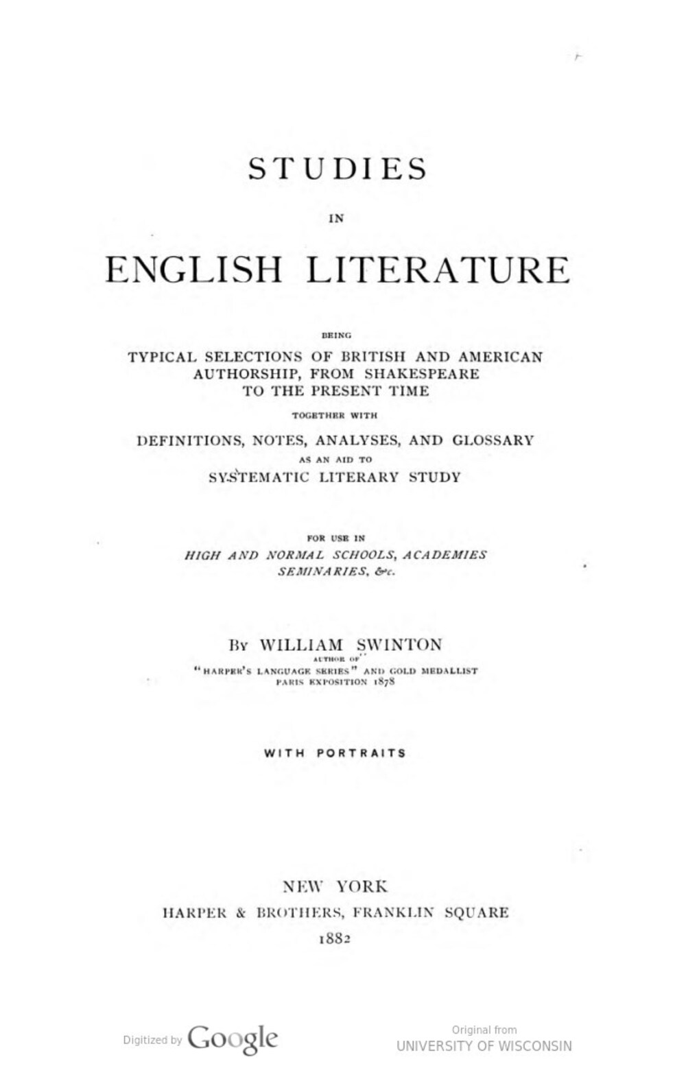 Cover für Studies in English literature