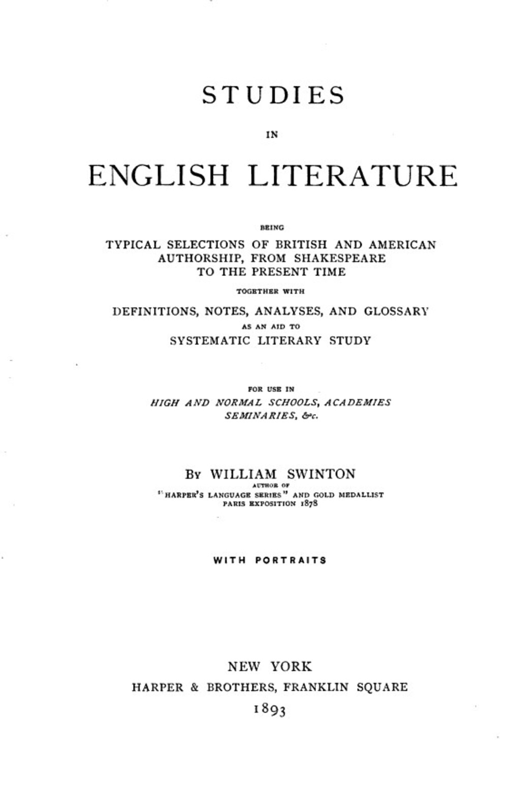 Cover für Studies in English literature