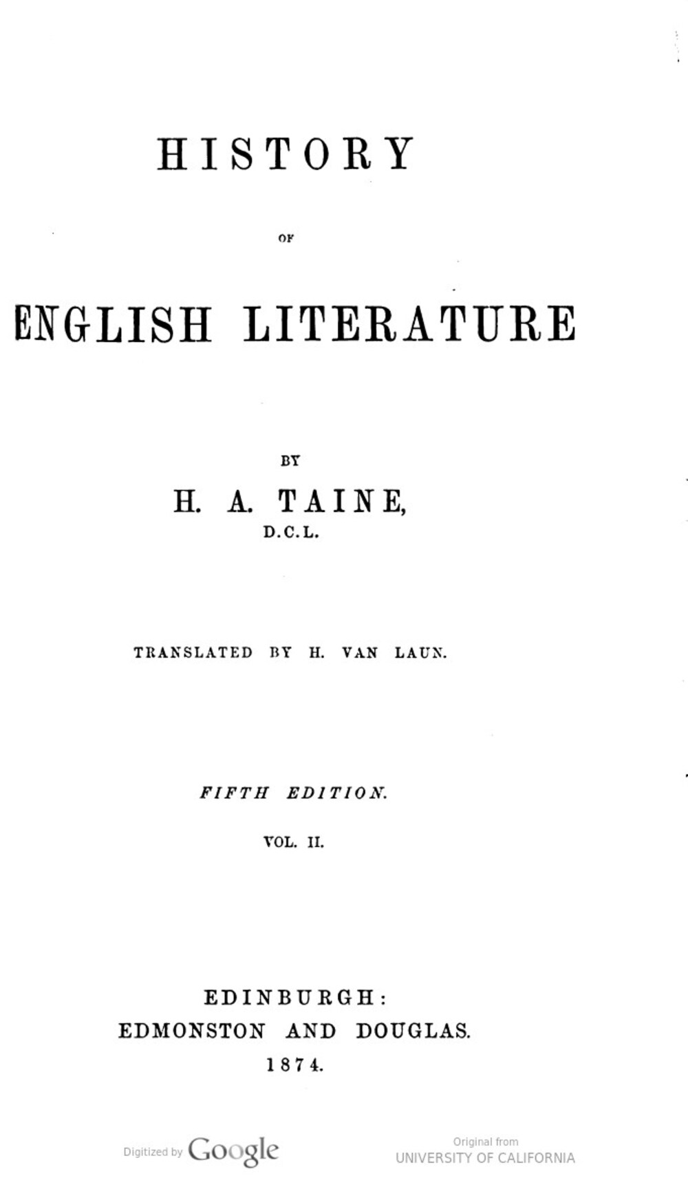 Cover für History of English literature