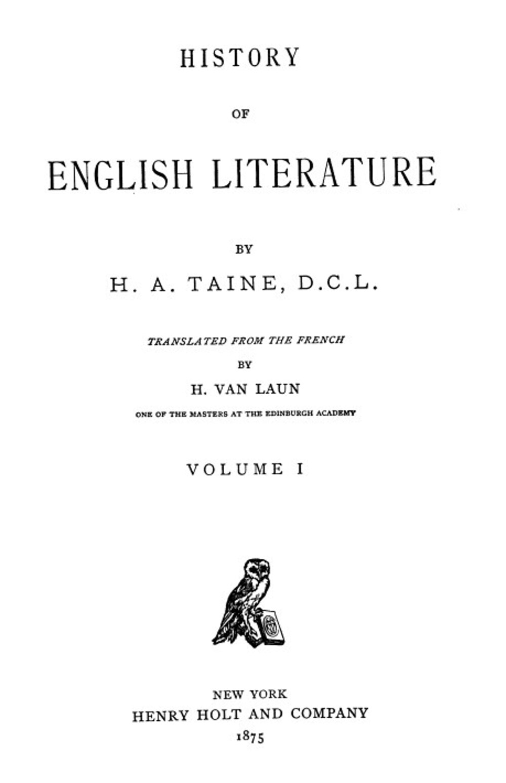 Cover für History of English literature