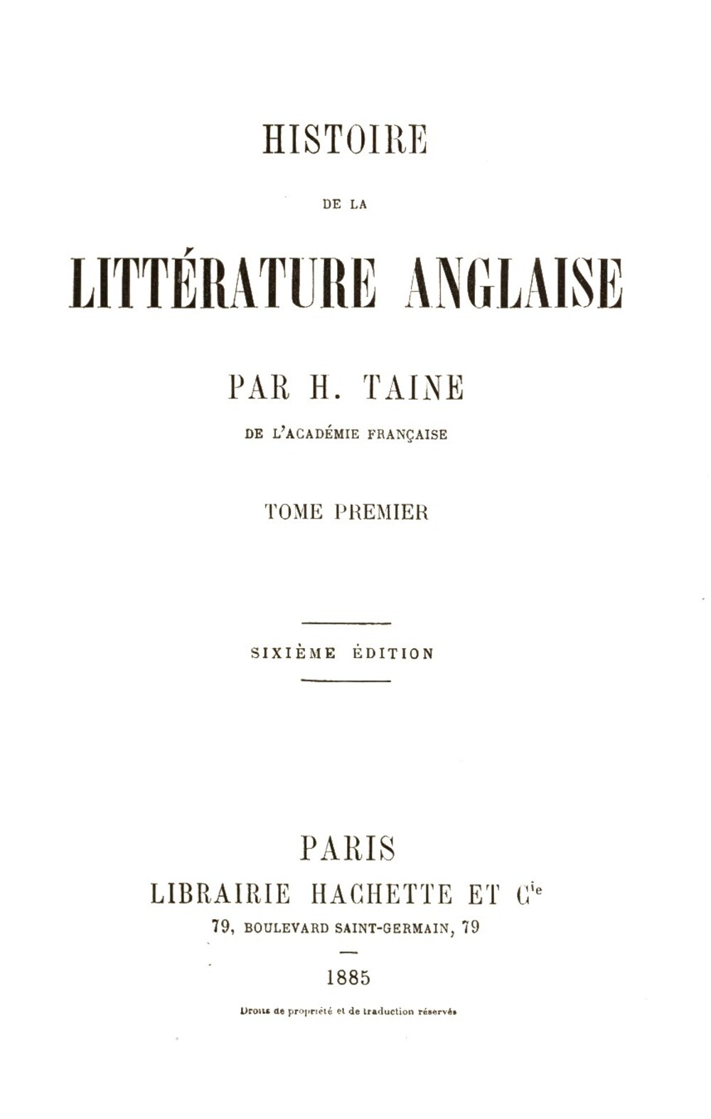 Cover für Histoire de la littérature anglaise