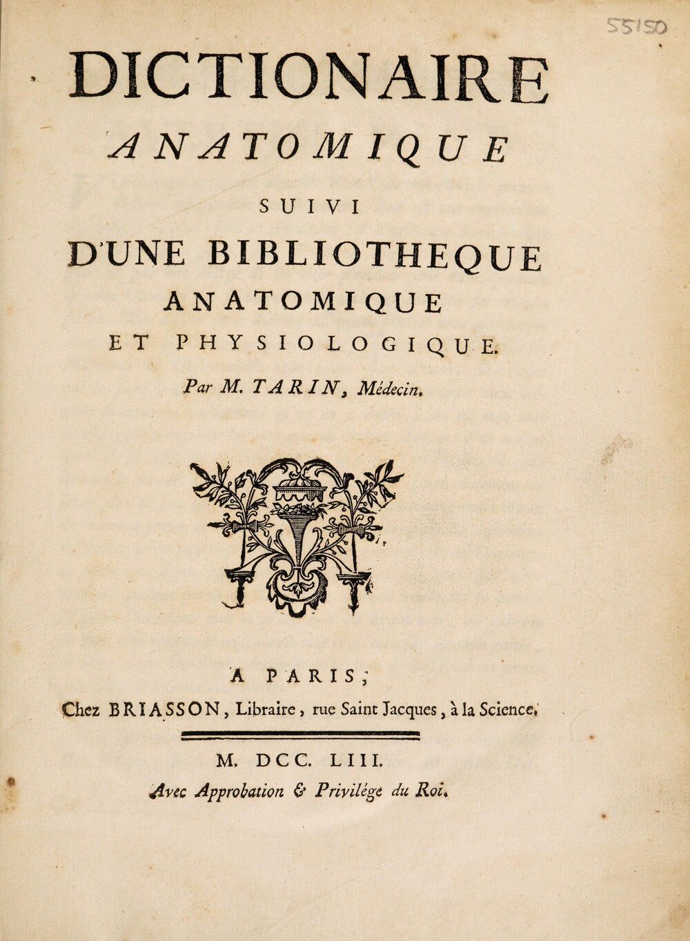 Cover für Dictionnaire anatomique