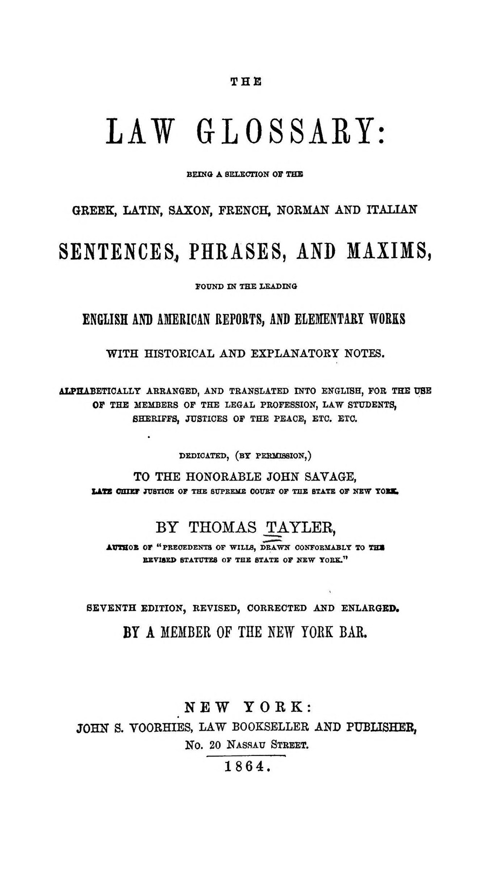 Cover für The law glossary