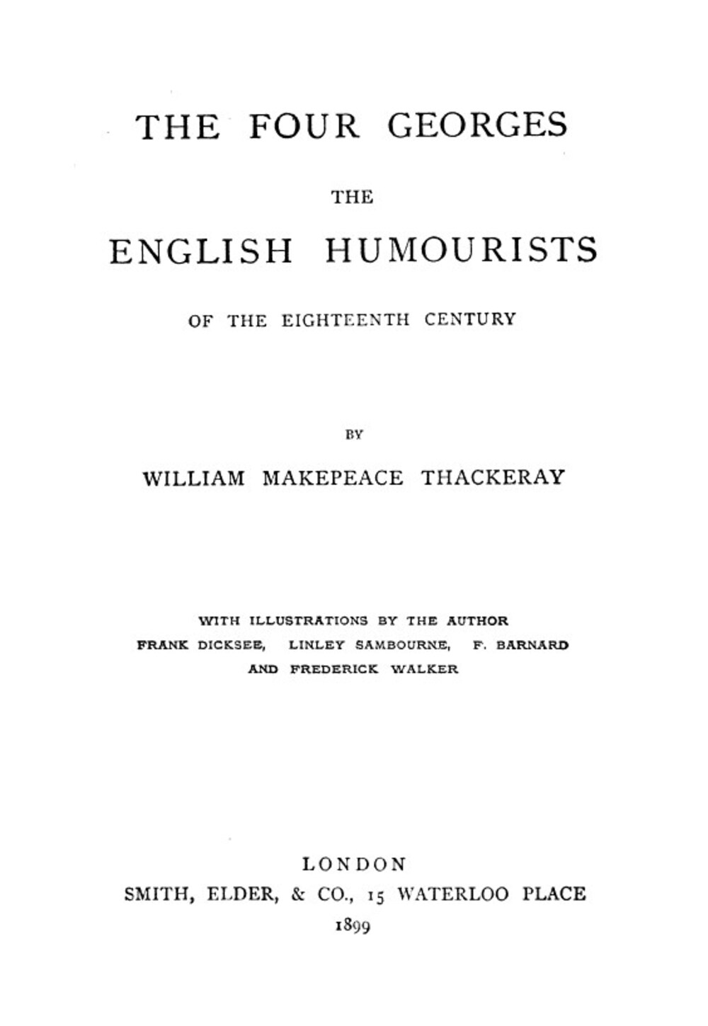 Cover für The English humourists of the eighteenth century