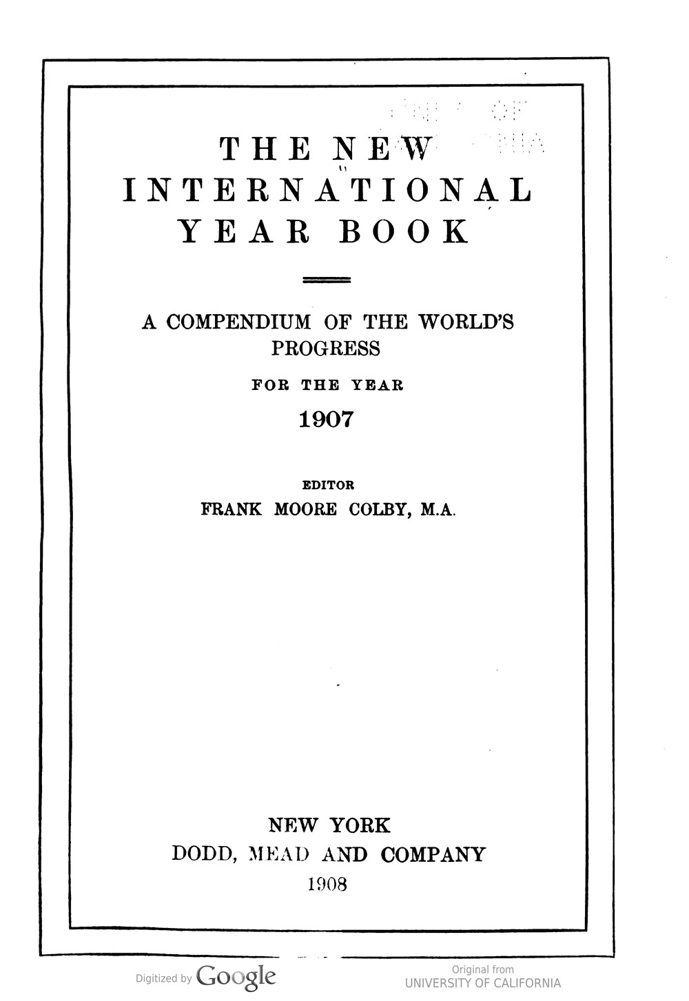 Cover für The new international year book