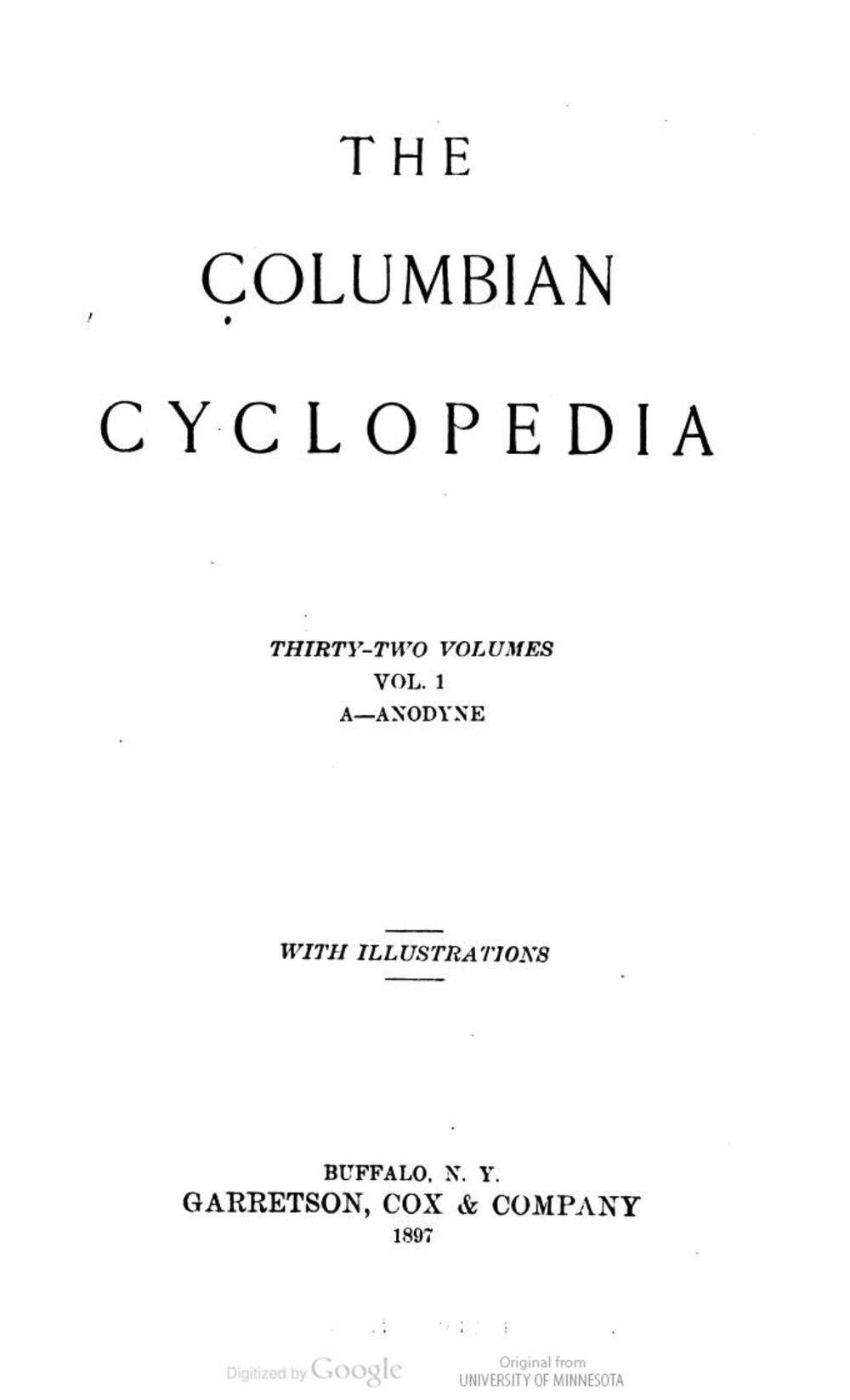Cover für The Columbian cyclopedia