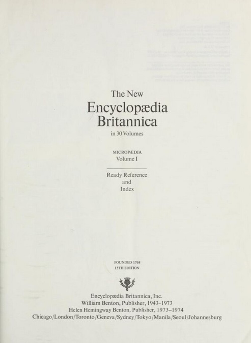Cover für The New Encyclopaedia Britannica