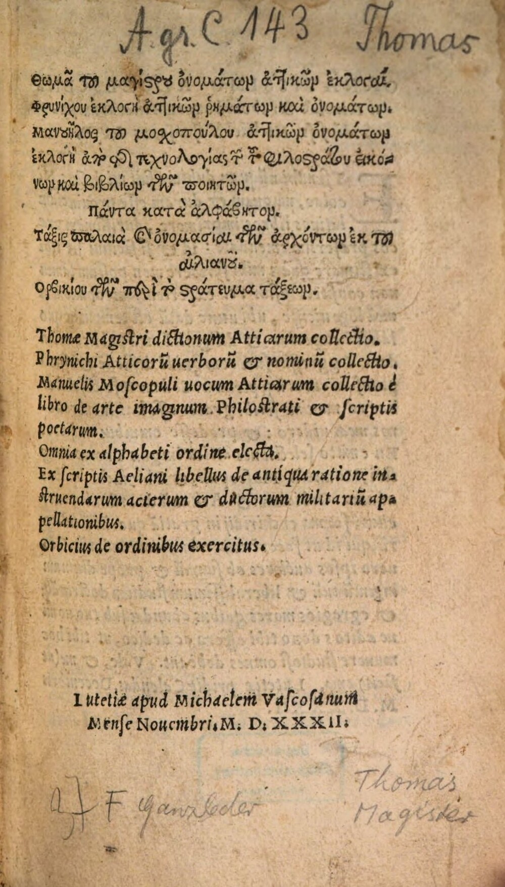 Cover für Θωμα του μαγιστρου ονοματων Αττικωμ εκλογαι