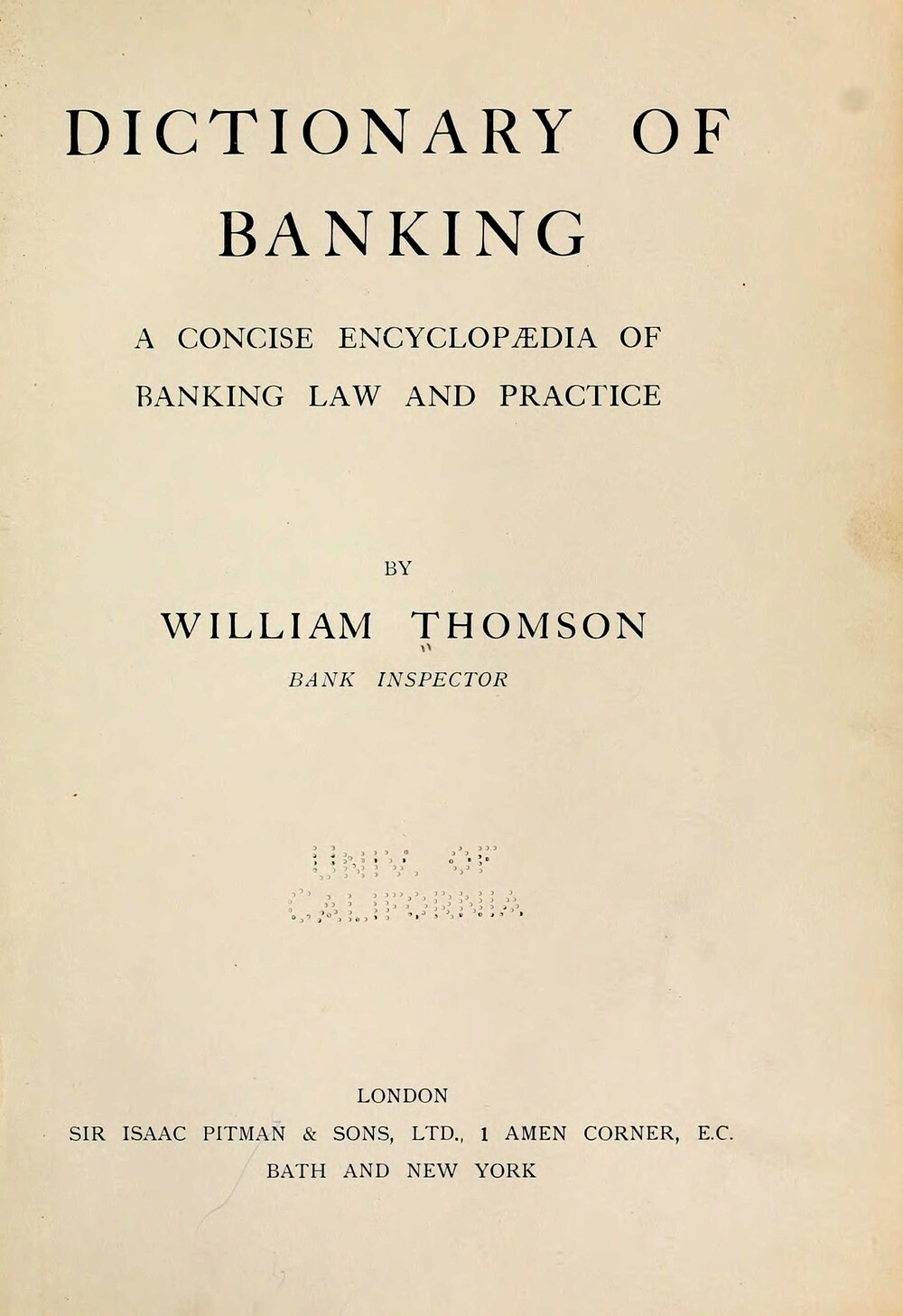 Cover für Dictionary of banking