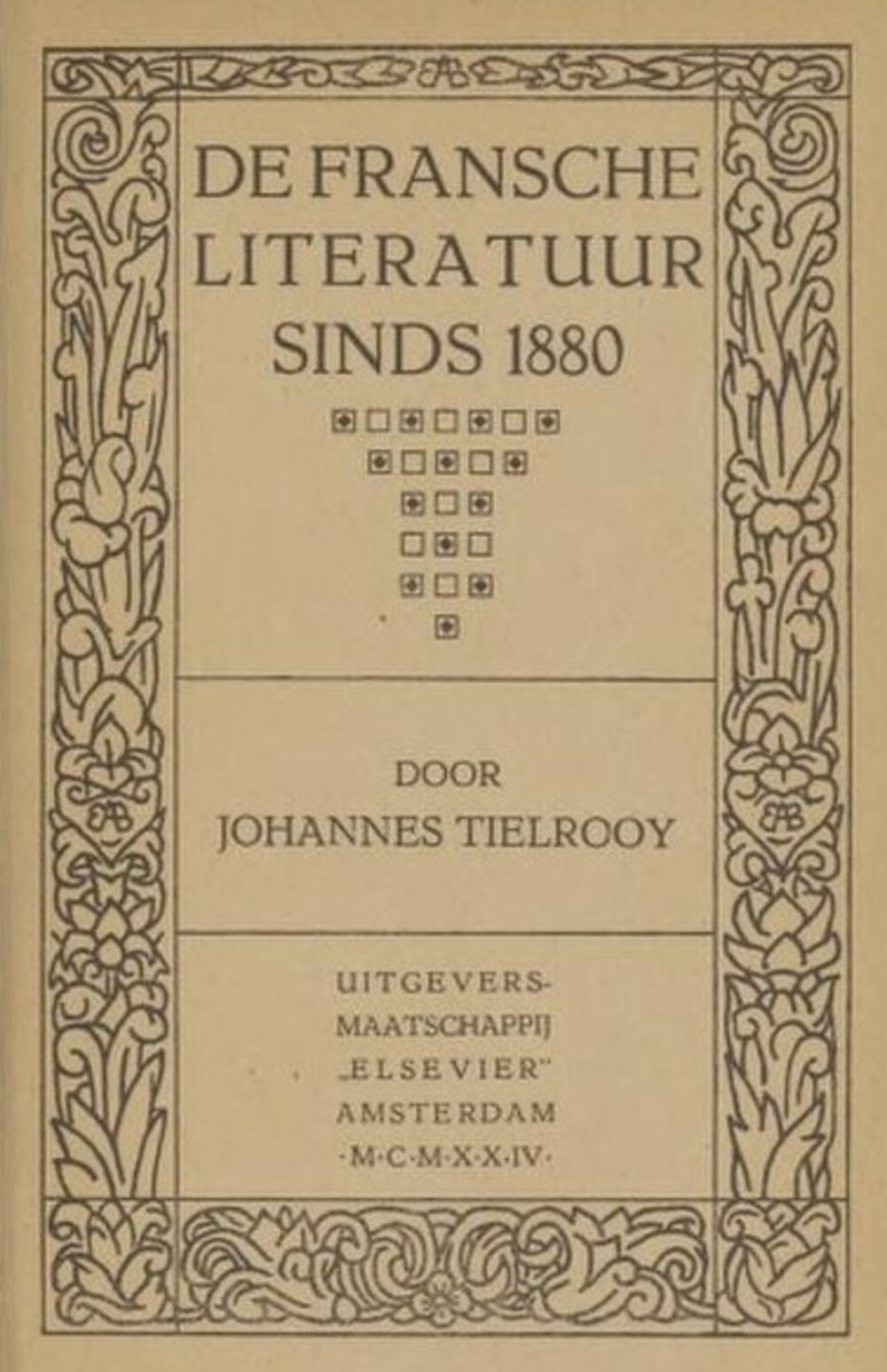Cover für De Fransche literatuur sinds 1880