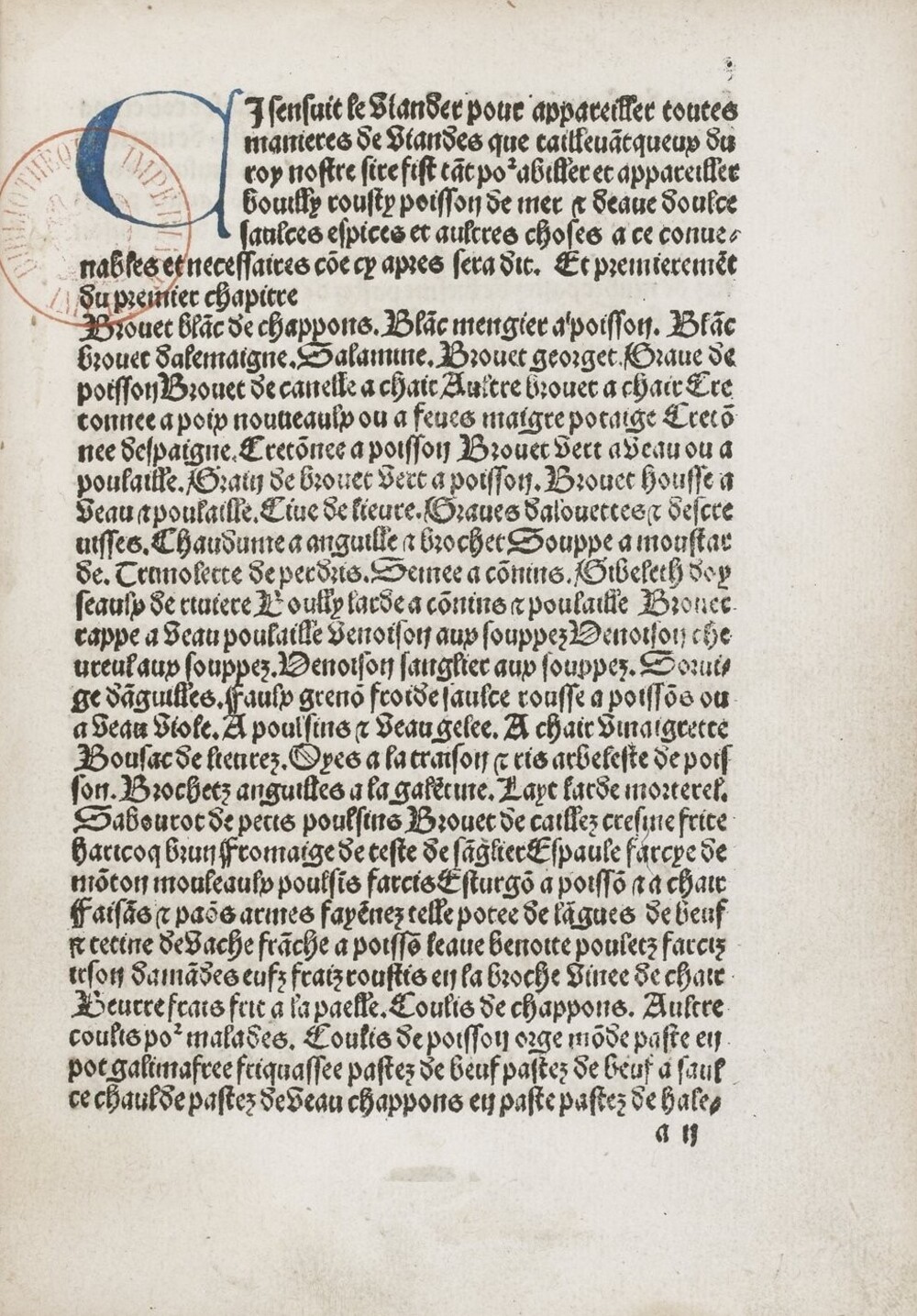 Cover für Ci sensuit le viander pour appareiller toutes manières de viandes que Taillevant, queux du Roy nostre sire, fist, tant pour abiller et appareiller bouilly