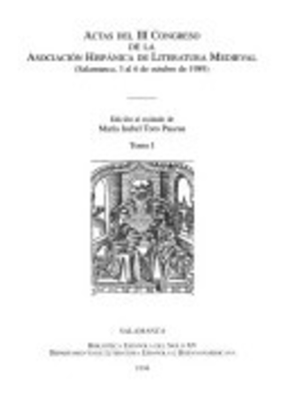 Cover für Actas del III Congreso de la Asociación Hispánica de Literatura Medieval