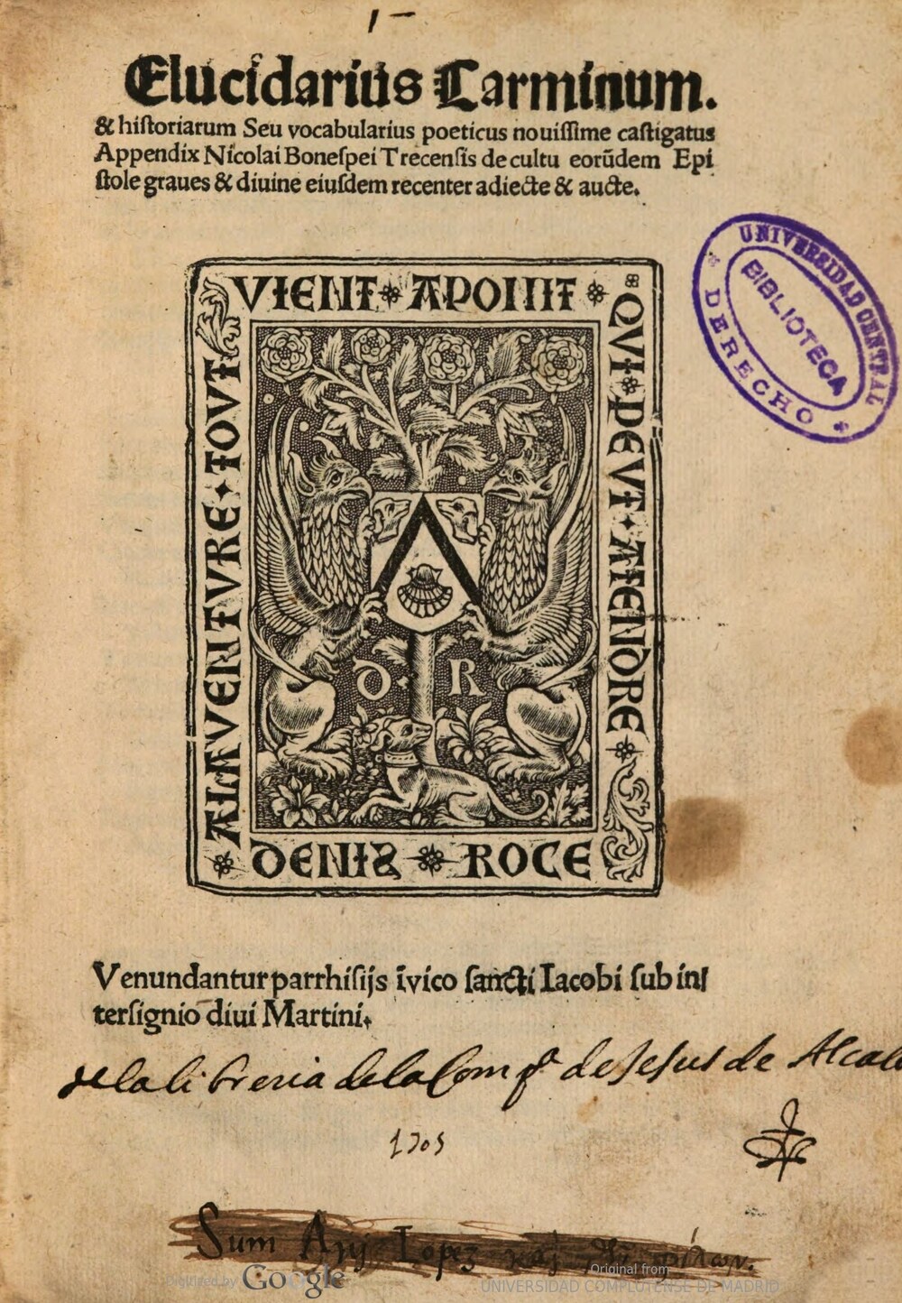 Cover für Elucidarius carminum & historiarum seu vocabularius poeticus