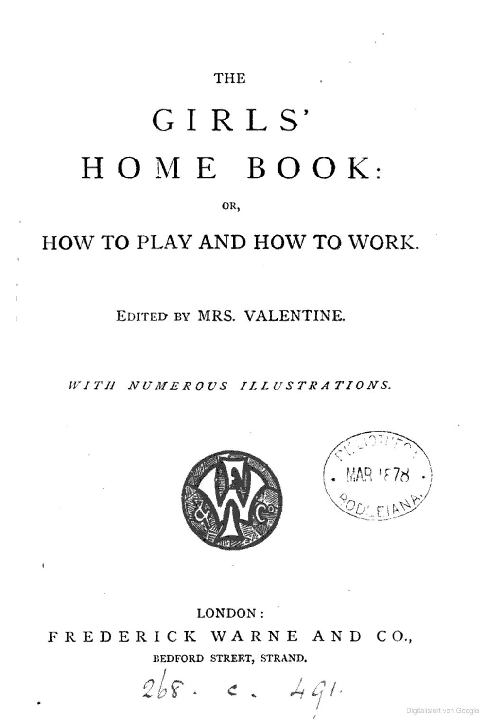 Cover für The girls home book