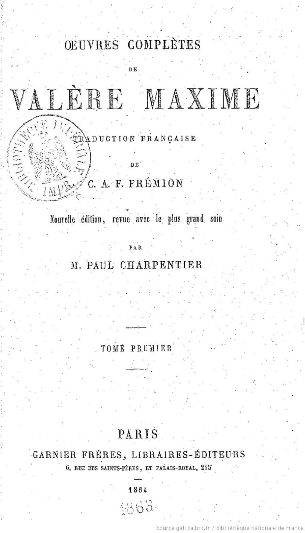 Cover für Oeuvres complètes