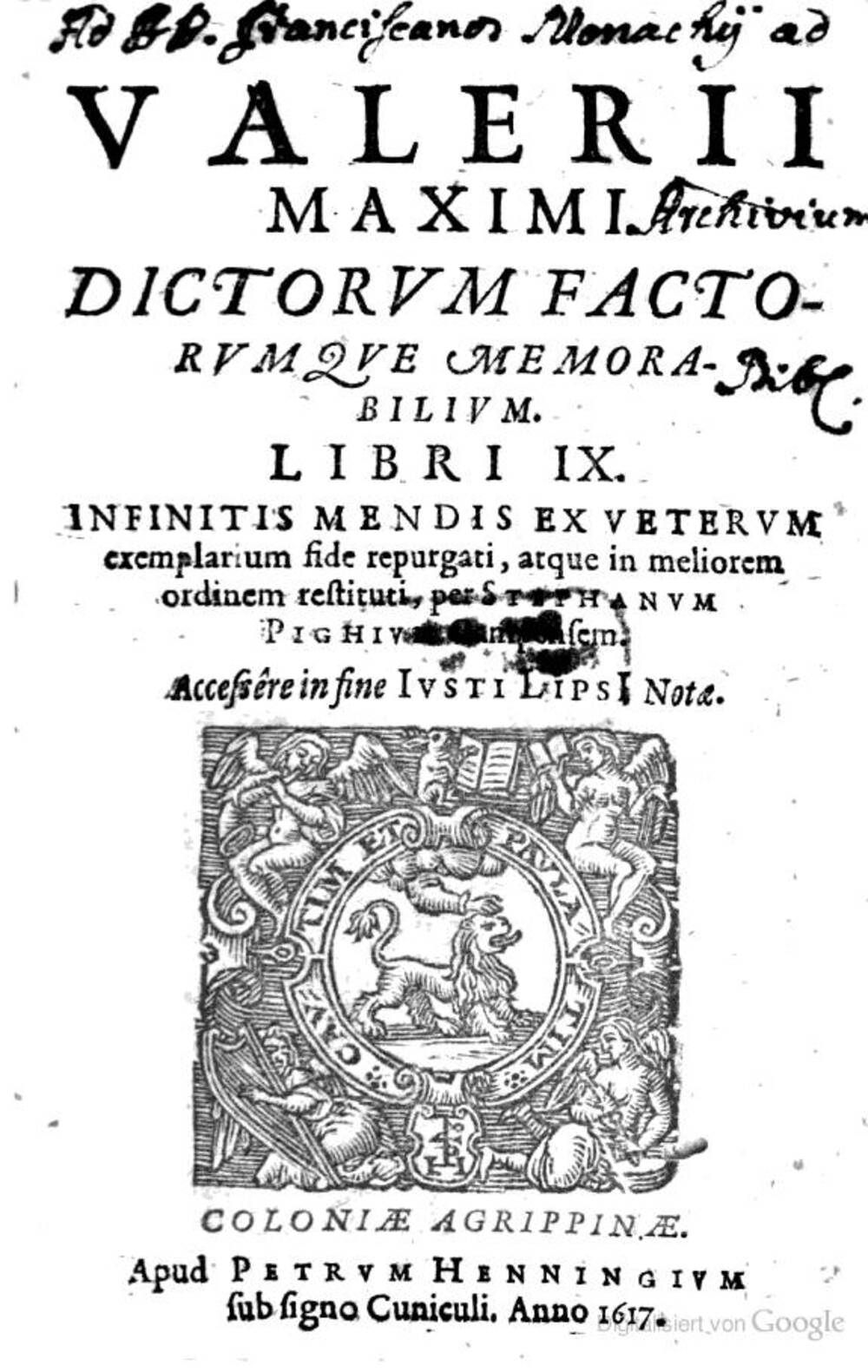 Cover für Dictorum factorumque memorabilium libri IX
