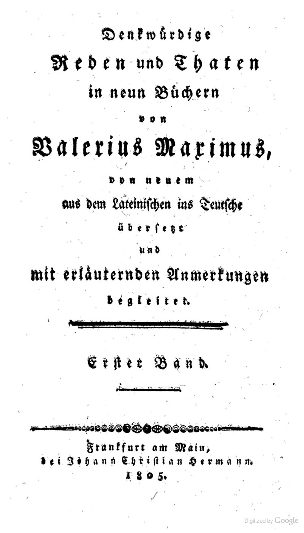Cover für Denkwürdige Reden und Thaten in neun Büchern